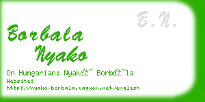 borbala nyako business card